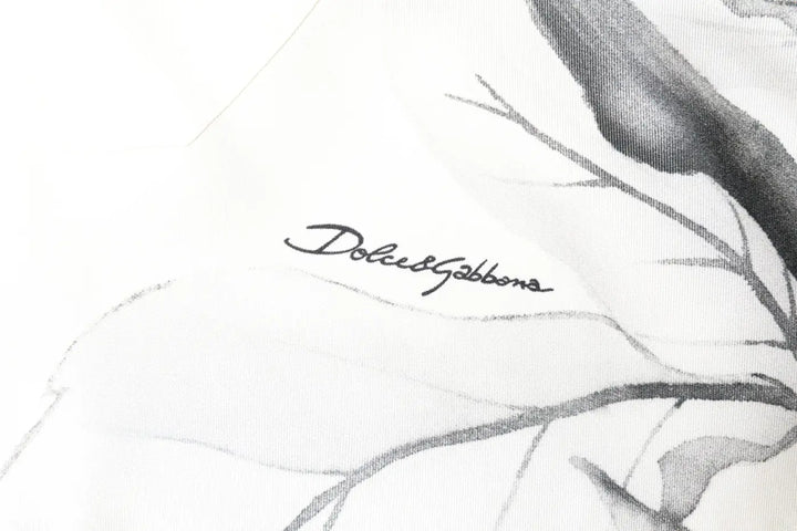 Dolce &amp; Gabbana Ivory Silk Long Sleeves Men Casual Shirt