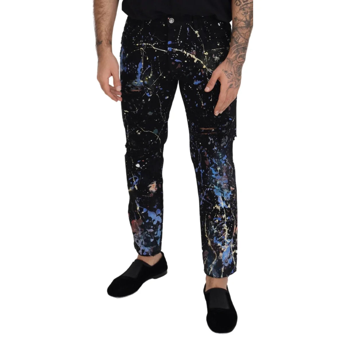 Dolce Gabbana Jeans Color Splash Print Italian Style &