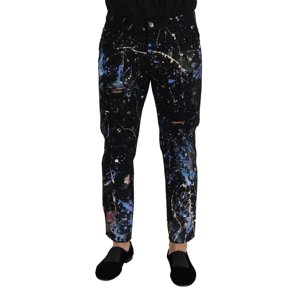 Dolce Gabbana Jeans Color Splash Print Italian Style &