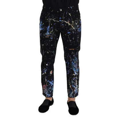 Dolce Gabbana Jeans Color Splash Print Italian Style &
