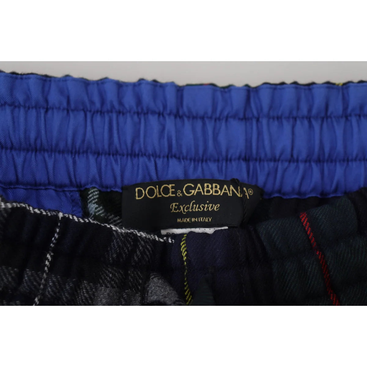 Dolce & Gabbana jogger pants multicolor virgin wool drawstring closure