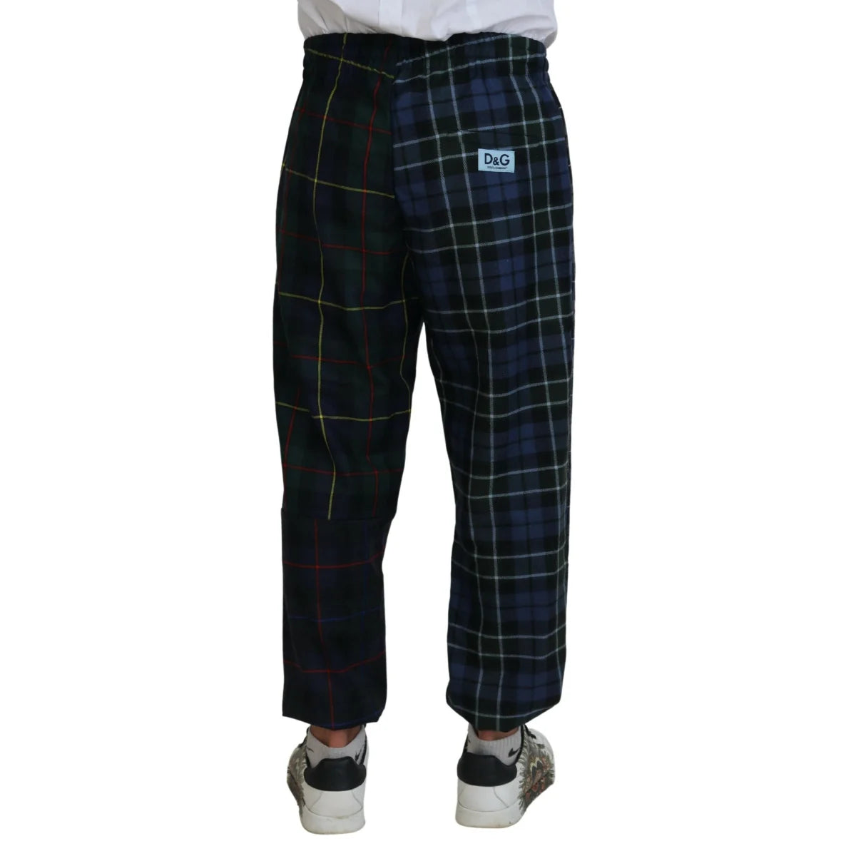Dolce & Gabbana jogger pants multicolor virgin wool drawstring closure
