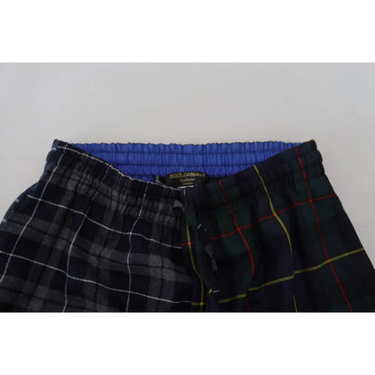 Dolce & Gabbana jogger pants multicolor virgin wool drawstring closure