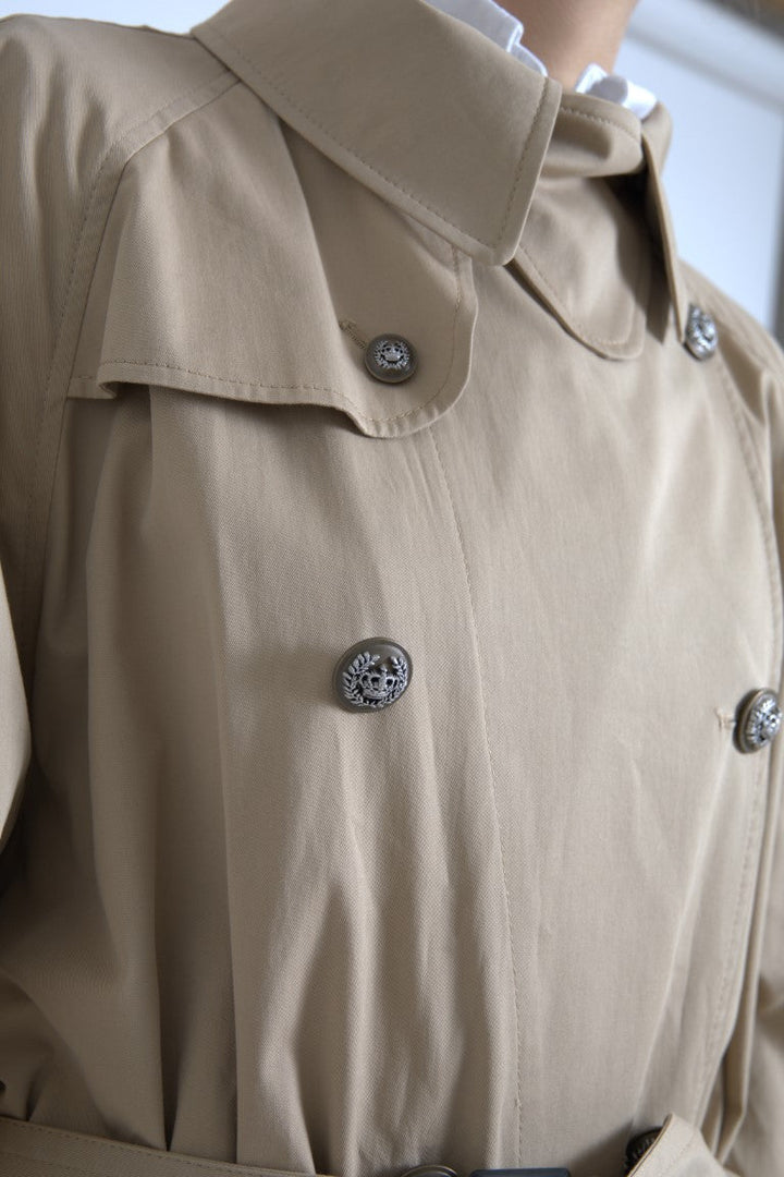 Dolce &amp; Gabbana Trench Coats - Khaki Double Breasted Coat Jacket