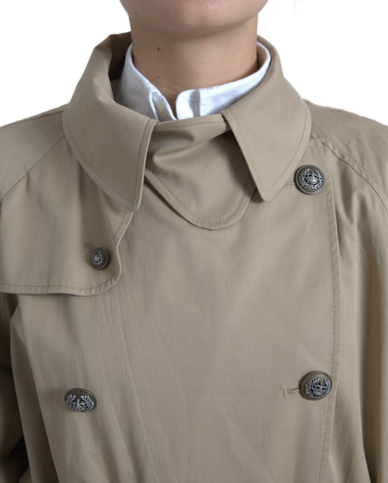 Dolce &amp; Gabbana Trench Coats - Khaki Double Breasted Coat Jacket