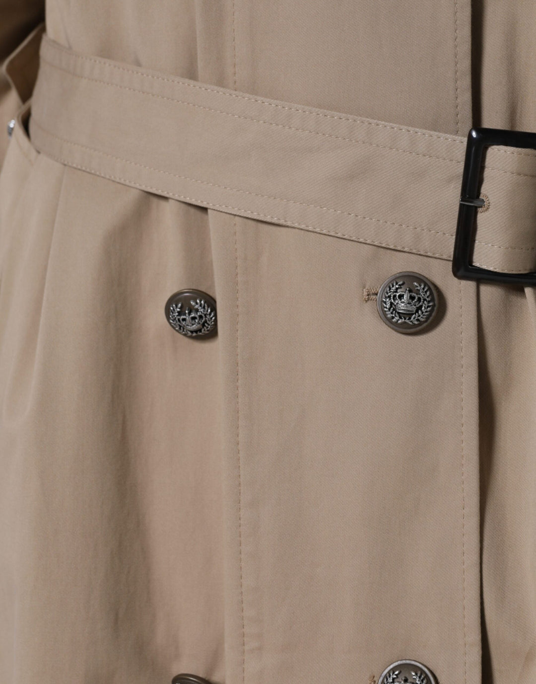 Dolce &amp; Gabbana Trench Coats - Khaki Double Breasted Coat Jacket