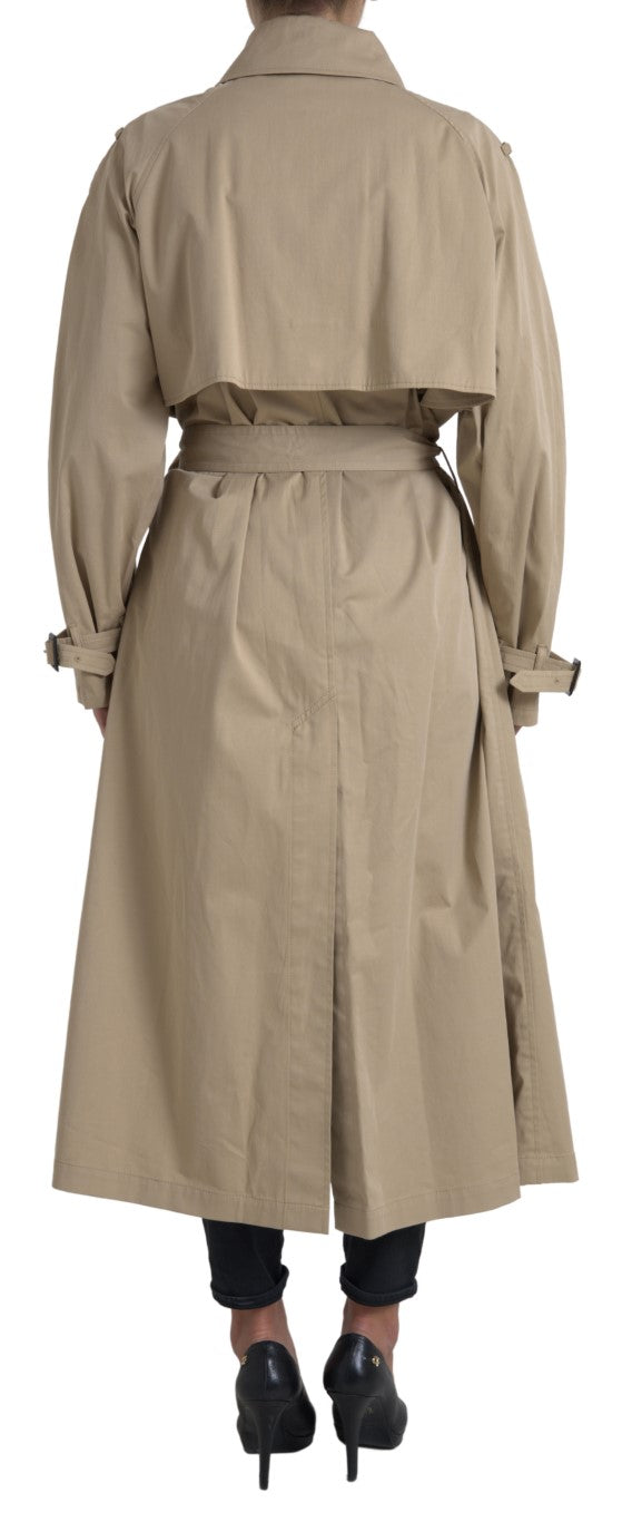 Dolce &amp; Gabbana Trench Coats - Khaki Double Breasted Coat Jacket