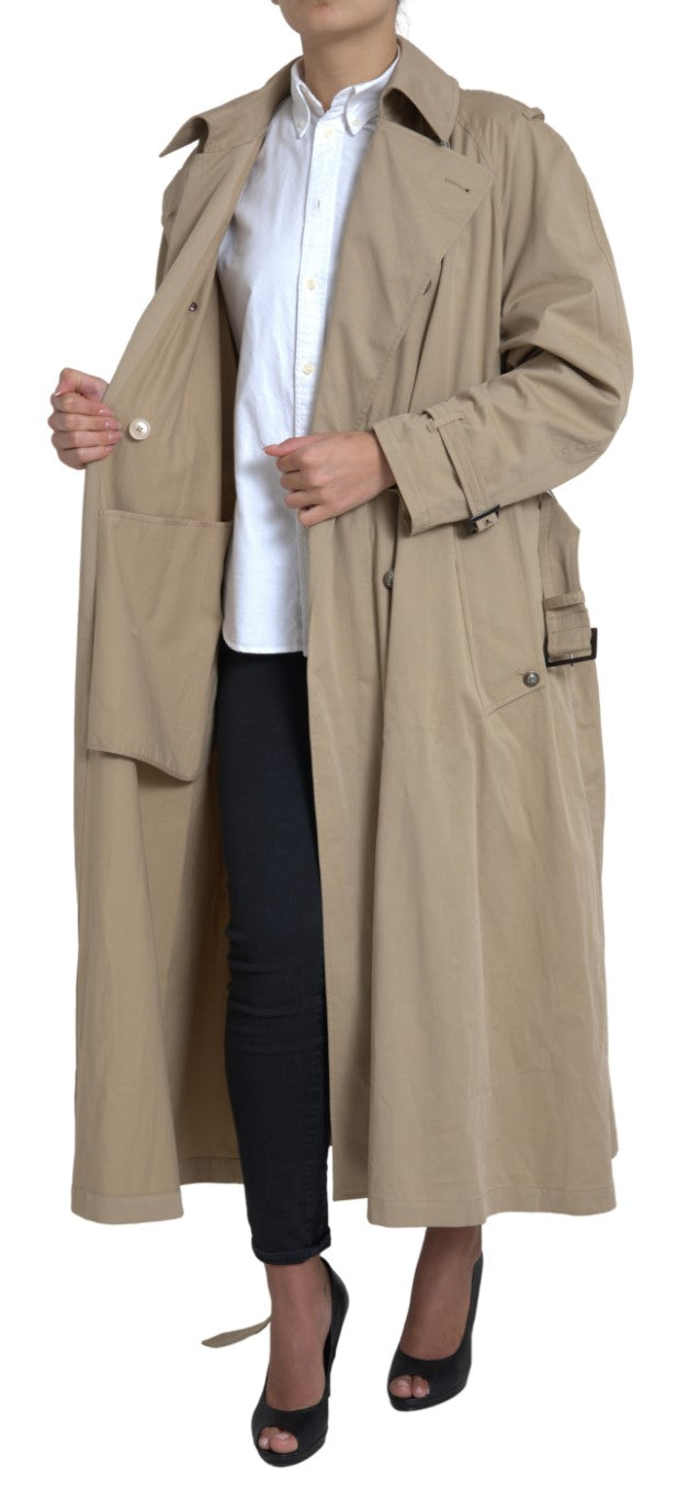 Dolce &amp; Gabbana Trench Coats - Khaki Double Breasted Coat Jacket