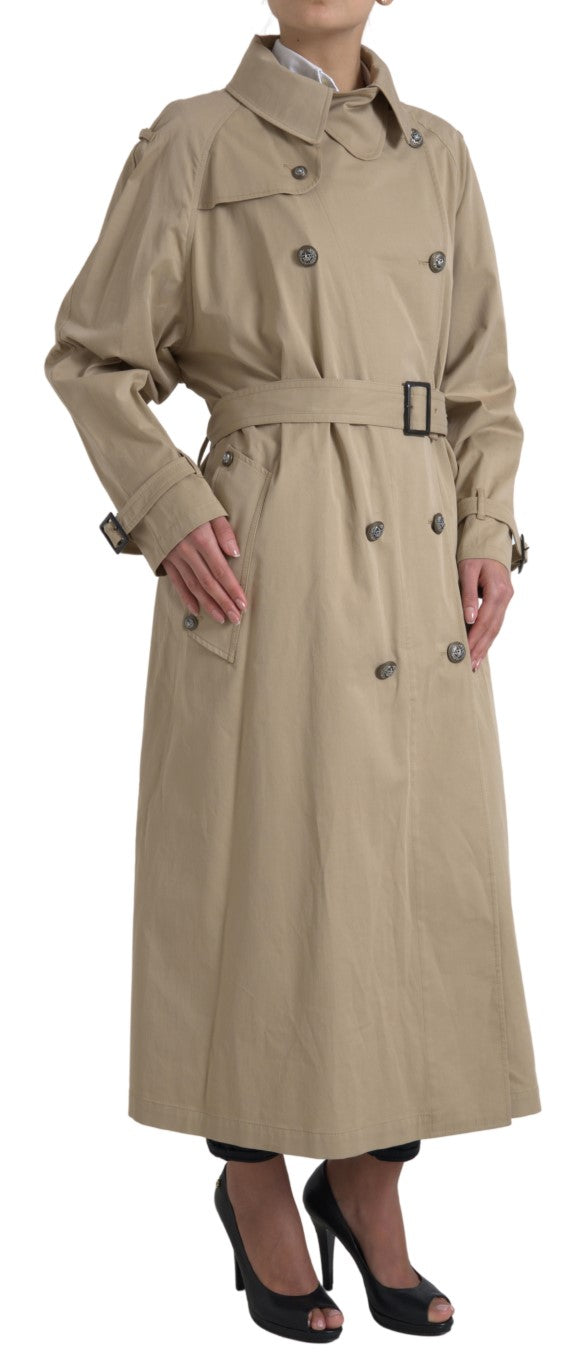 Dolce &amp; Gabbana Trench Coats - Khaki Double Breasted Coat Jacket