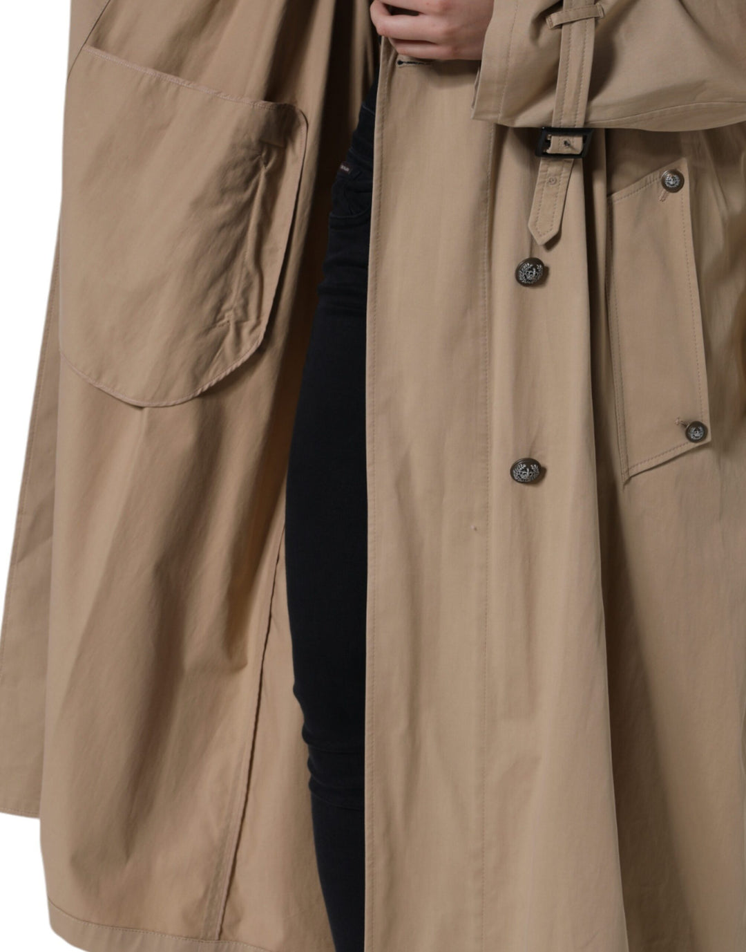Dolce &amp; Gabbana Trench Coats - Khaki Double Breasted Coat Jacket