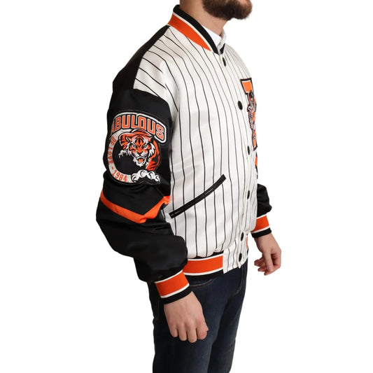 Dolce Gabbana King Lion Bomber Jacket Regal Streetwear &