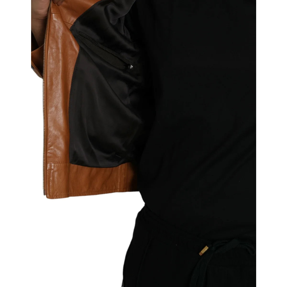 Dolce Gabbana Lamb Leather Blouson Jacket Full Zip Luxury Style &