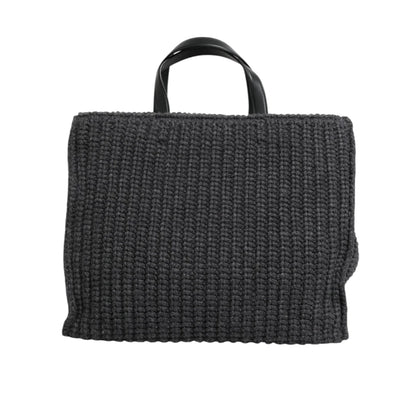 Dolce & Gabbana Large Knitted Crochet Shoulder Bag with DG Logo