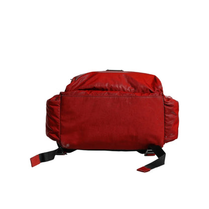 Dolce Gabbana Leather Backpack Bag with Logo Plaque &