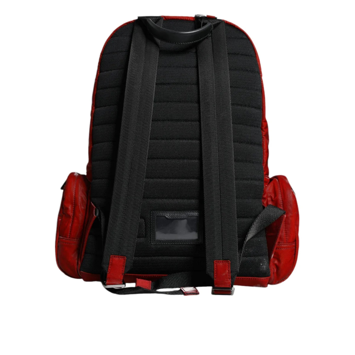 Dolce Gabbana Leather Backpack Bag with Logo Plaque &