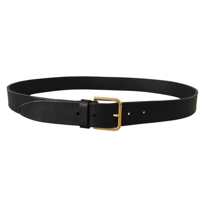 Dolce & Gabbana Leather Belt with Metal Buckle Elegance