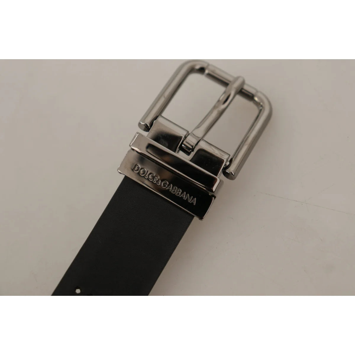 Dolce & Gabbana Leather Belt Metal Buckle Exudes Luxe Style