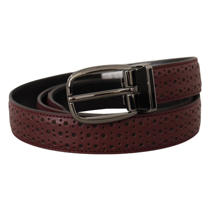 Dolce Gabbana Leather Belt with Metal Buckle Unleash Dress Power &