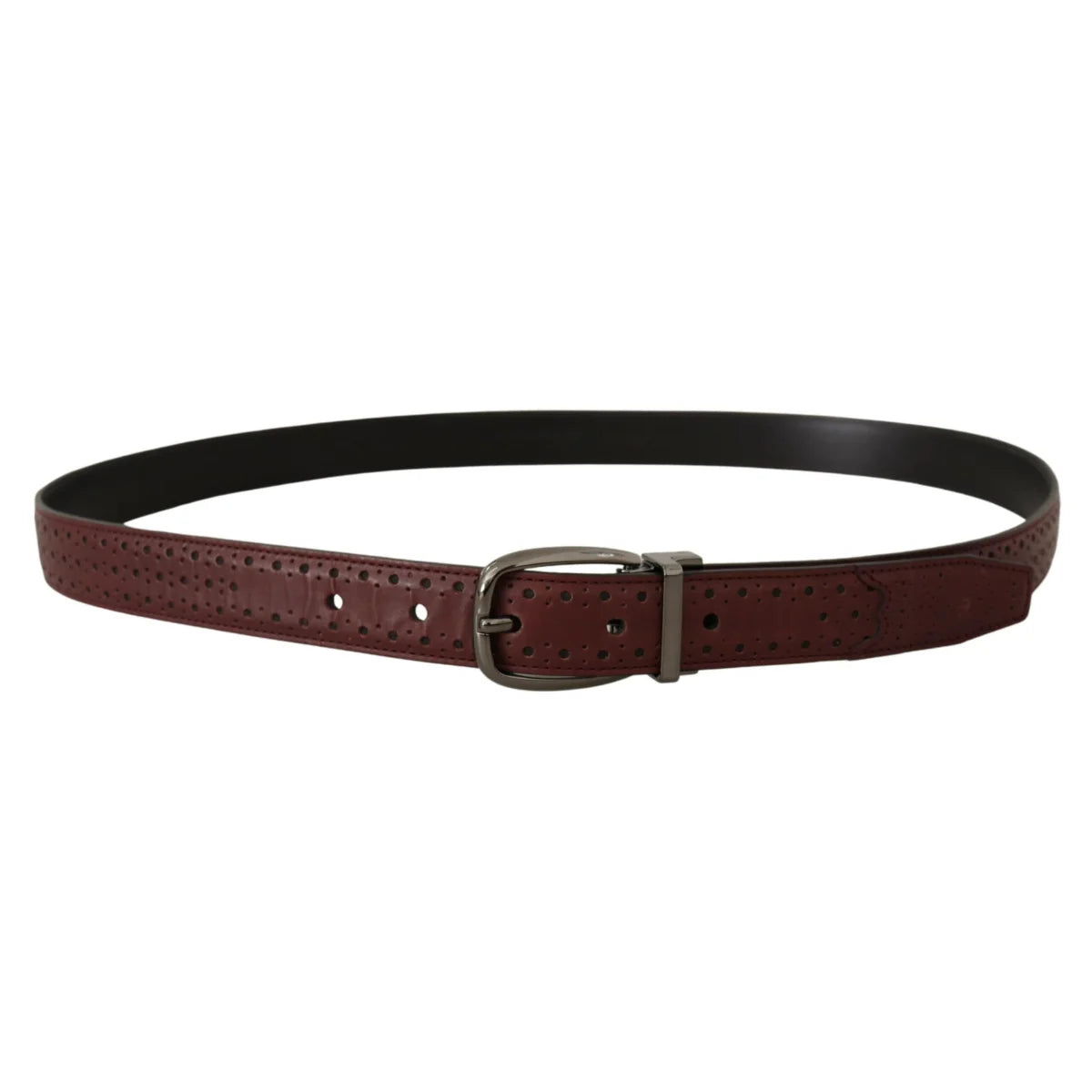 Dolce Gabbana Leather Belt with Metal Buckle Unleash Dress Power &