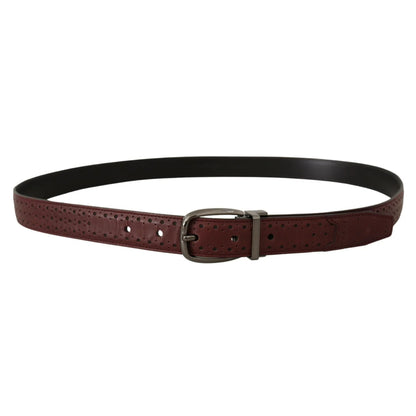 Dolce Gabbana Leather Belt with Metal Buckle Unleash Dress Power &