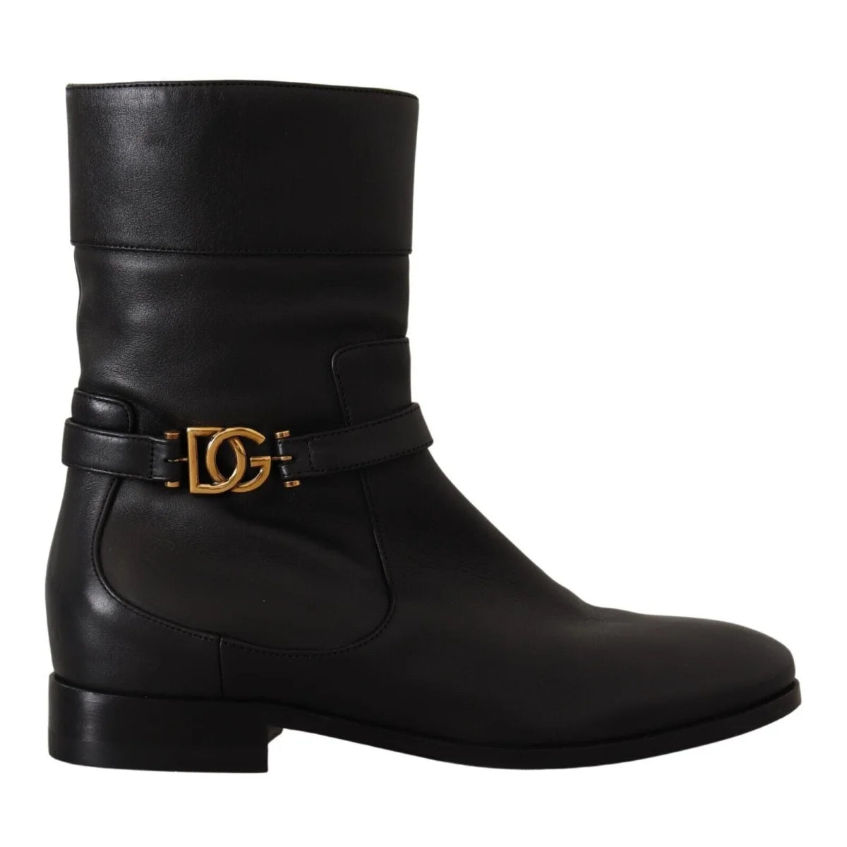 DOLCE & GABBANA Leather Biker Boots Unleashed Elegance Dolce Gabbana