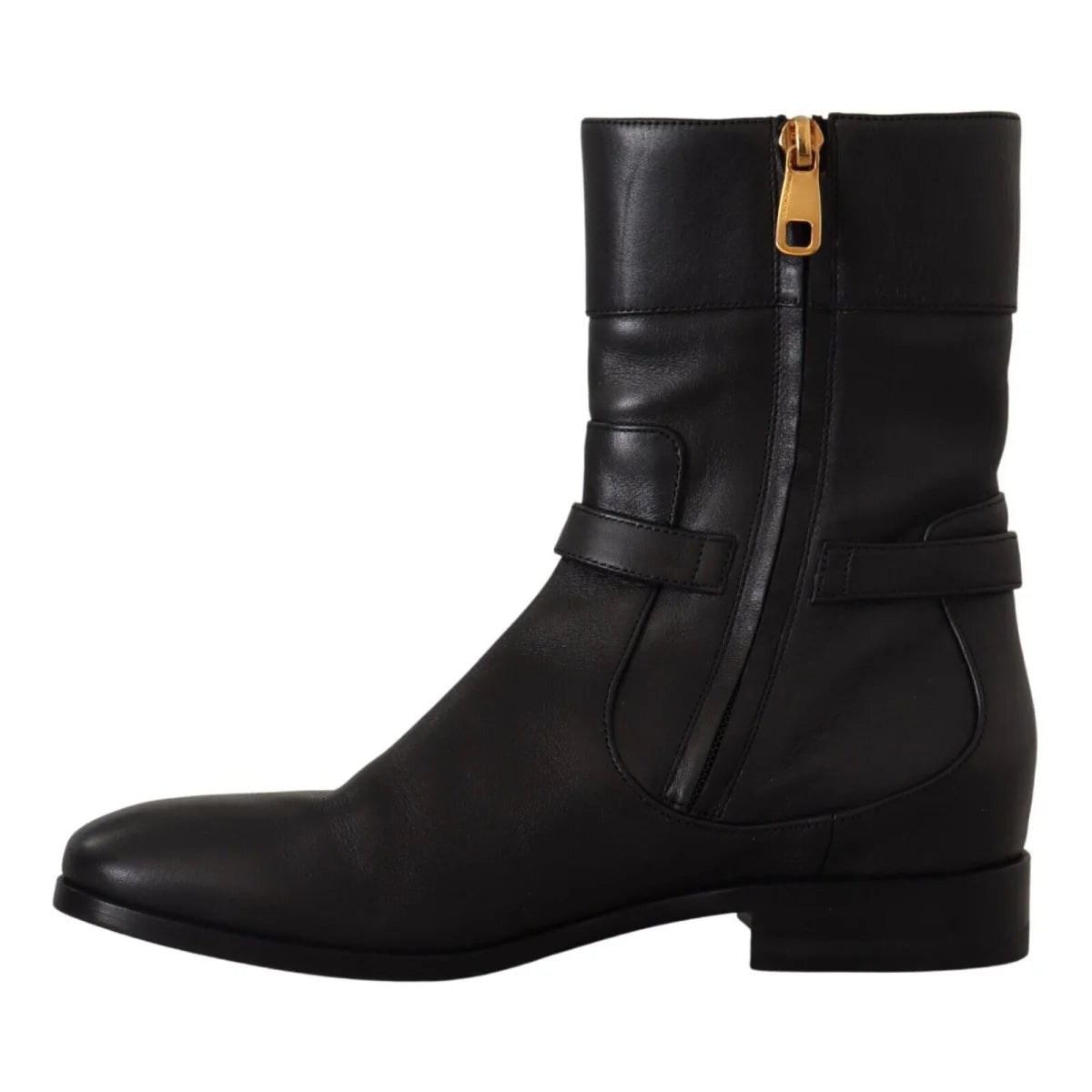 DOLCE & GABBANA Leather Biker Boots Unleashed Elegance Dolce Gabbana