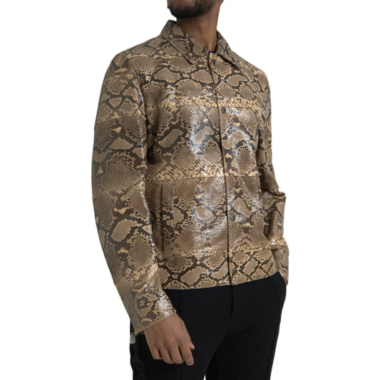 Dolce Gabbana Leather Biker Jacket Dress Sensation &