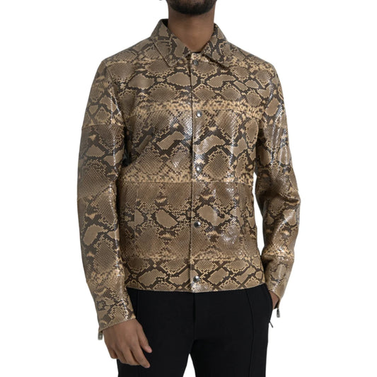 Dolce Gabbana Leather Biker Jacket Dress Sensation &