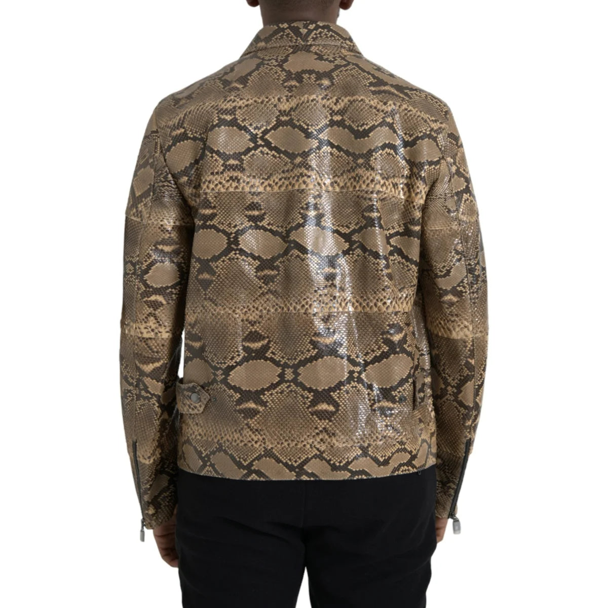 Dolce Gabbana Leather Biker Jacket Dress Sensation &