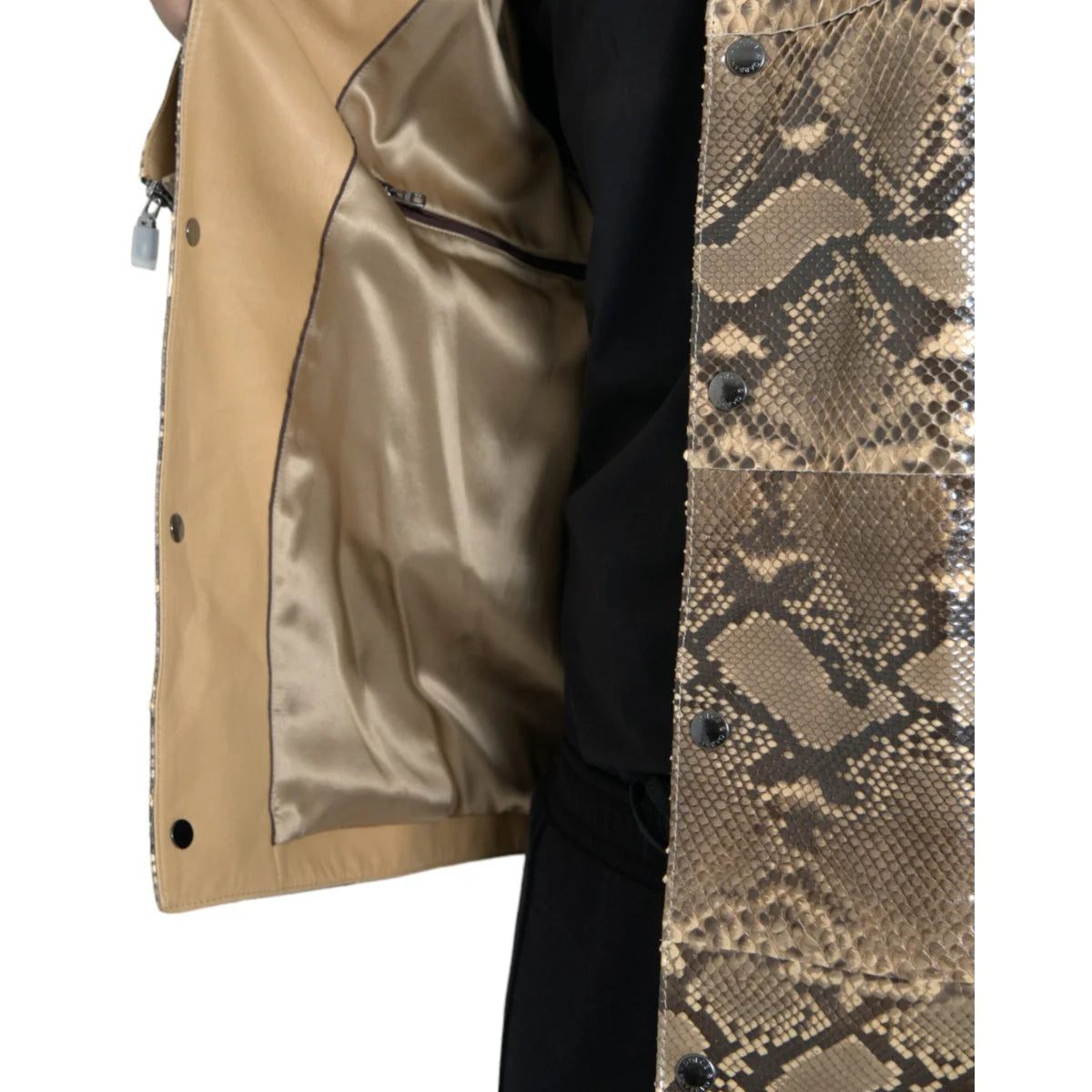 Dolce Gabbana Leather Biker Jacket Dress Sensation &