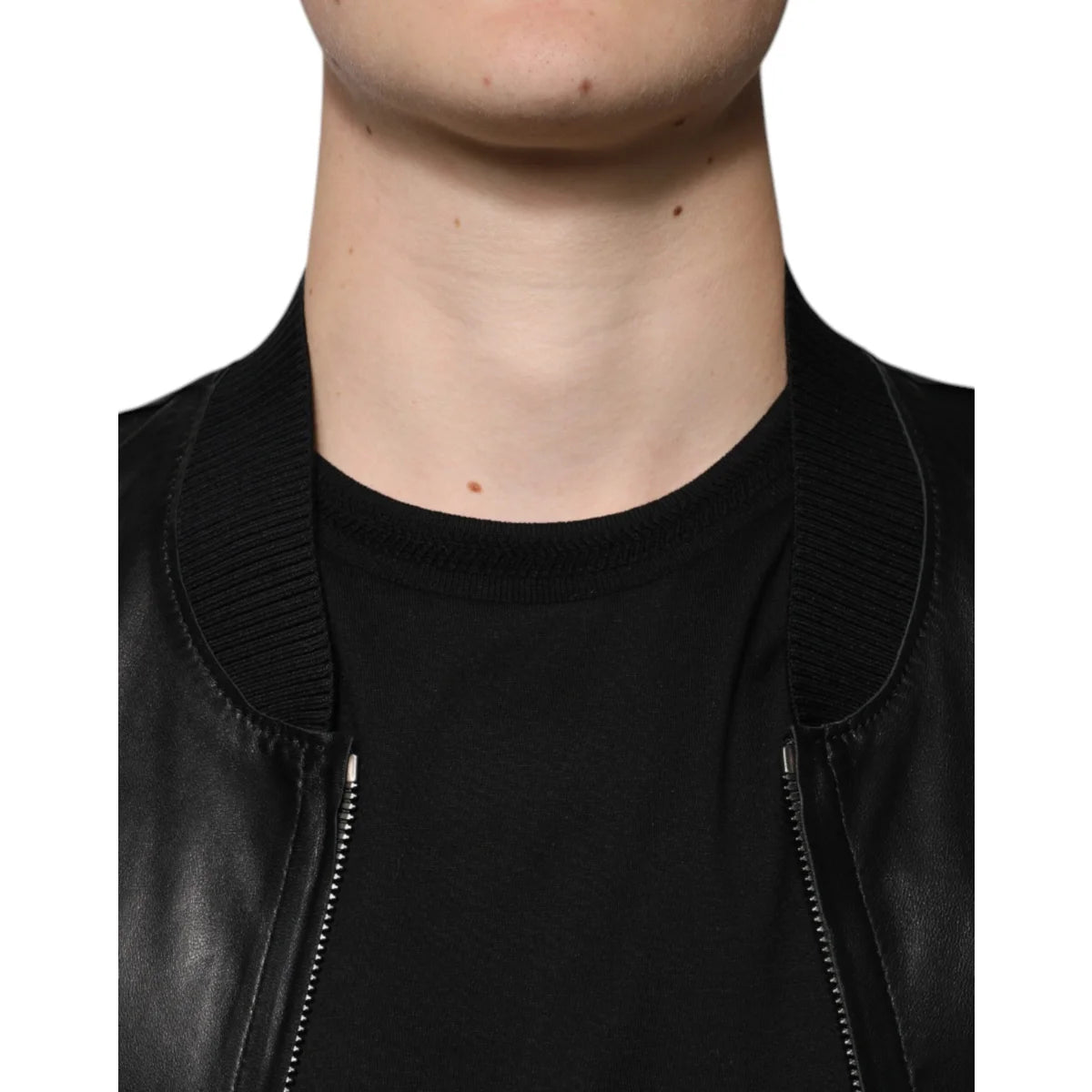 Dolce Gabbana Leather Biker Jacket Luxe Style for Bold Statements &