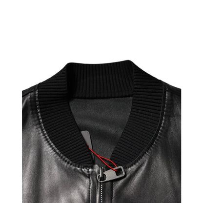 Dolce Gabbana Leather Biker Jacket Luxe Style for Bold Statements &