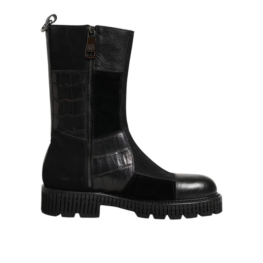 Dolce & Gabbana Leather Boots Italian Craftsmanship Clothing Excellence