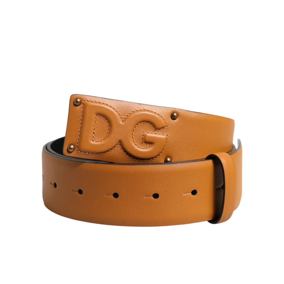 Dolce Gabbana Leather Buckle Belt with Iconic DG Logo &