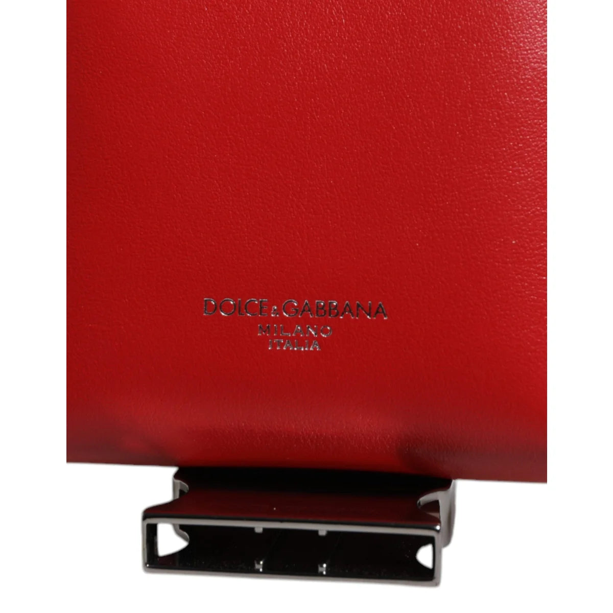Dolce Gabbana Leather Card Holder with Strap and Multiple Slots &