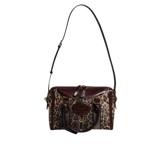 Dolce & Gabbana Leather Duffle Soft Bag with Shoulder Strap