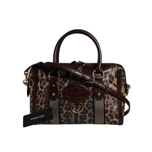 Dolce & Gabbana Leather Duffle Soft Bag with Shoulder Strap