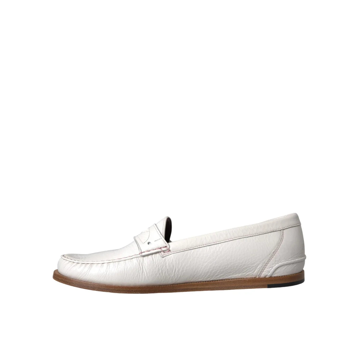 Dolce Gabbana Leather Flat Loafers Elegant Shoes &