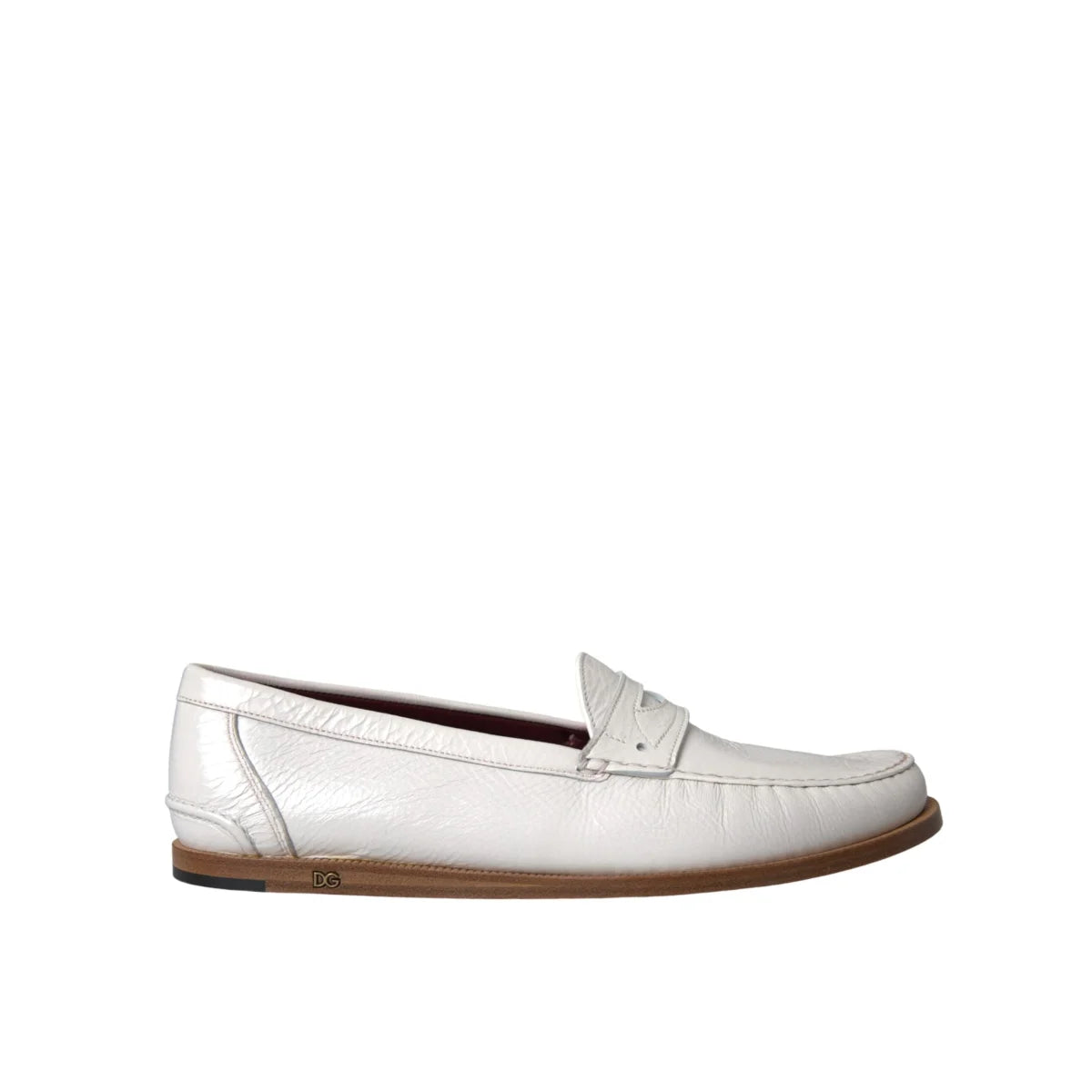 Dolce Gabbana Leather Flat Loafers Elegant Shoes &
