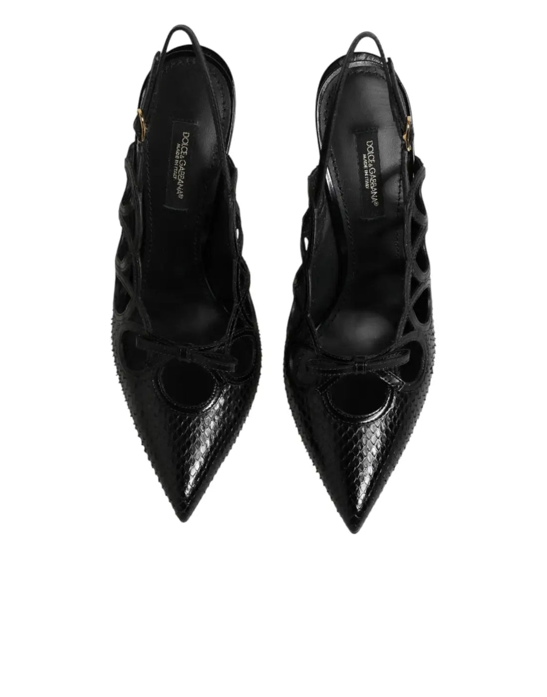 Dolce &amp; Gabbana Leather High Heels Slingback Shoes