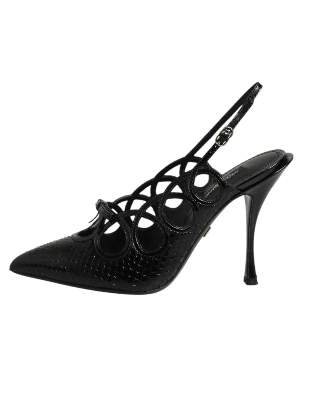Dolce &amp; Gabbana Leather High Heels Slingback Shoes