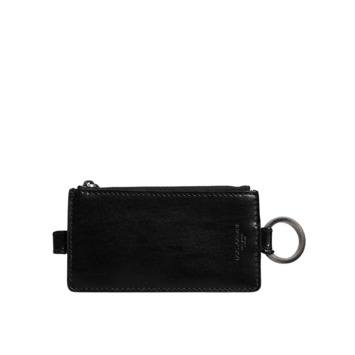 Dolce Gabbana Leather Lanyard Cardholder with Logo Patch &