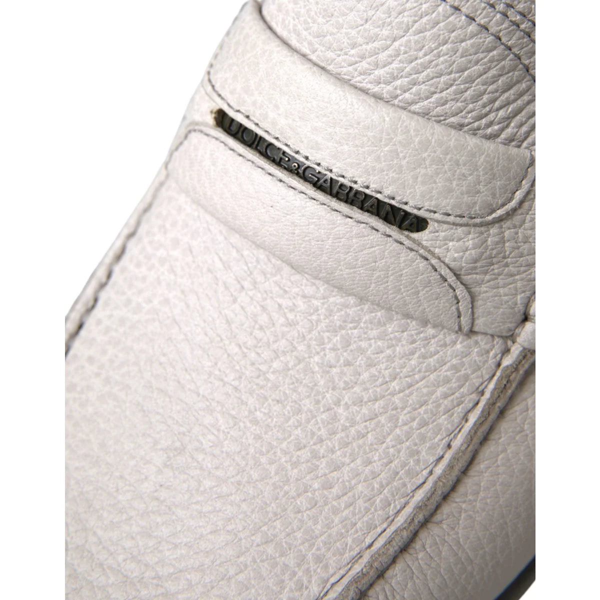 Dolce Gabbana Leather Loafers Designer Dress Shoes Authentic Luxury &