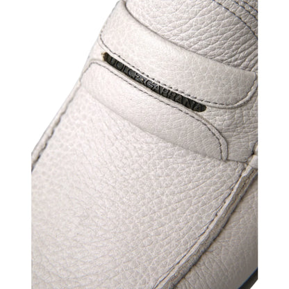 Dolce Gabbana Leather Loafers Designer Dress Shoes Authentic Luxury &