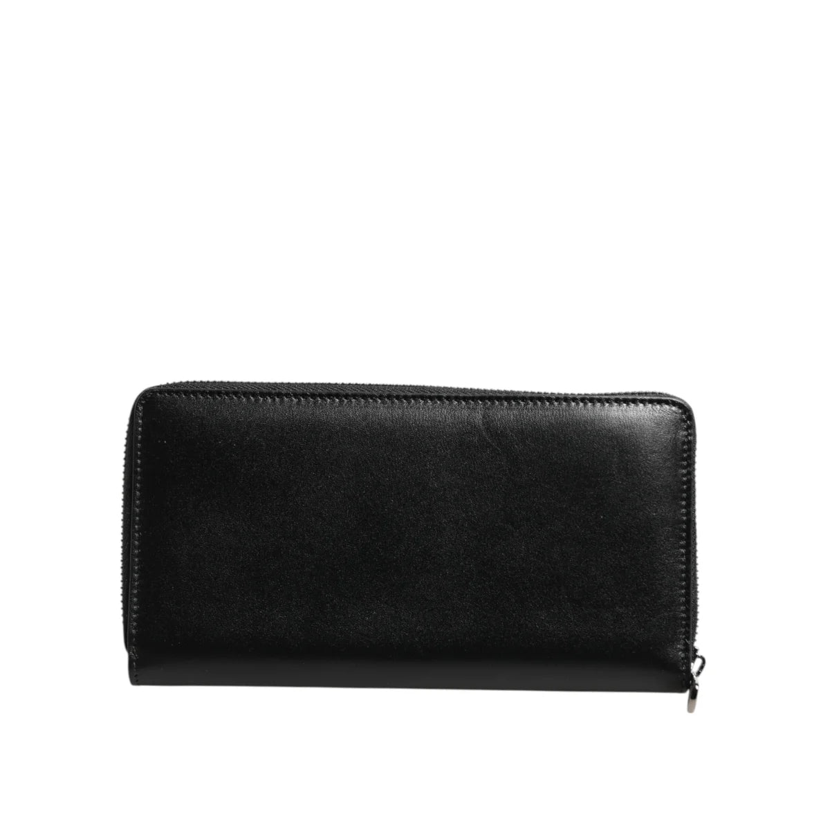 Dolce and Gabbana Leather Logo Patch Wallet with Zip Card Slots &