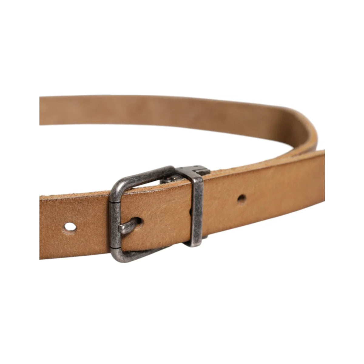 Dolce Gabbana Leather Metal Buckle Belt Bold Designer Accessory &