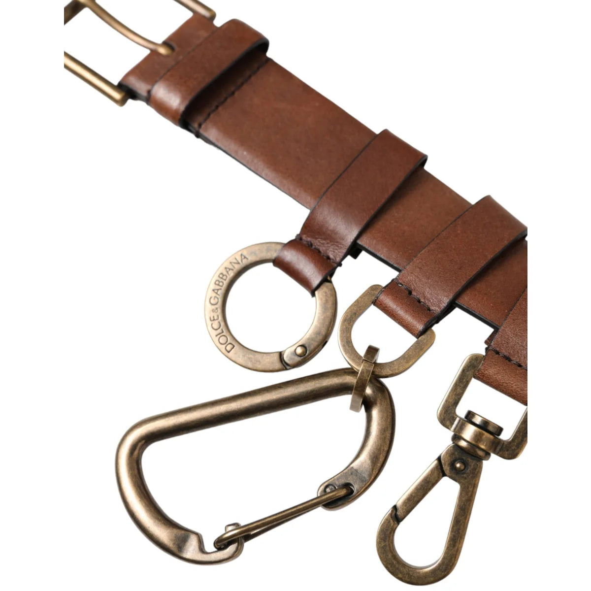 Dolce Gabbana Leather Metal Buckle Belt for Bold Dress Style &