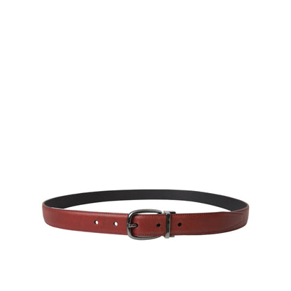 Dolce Gabbana Leather Metal Buckle Belt for Dress Style Elegance &
