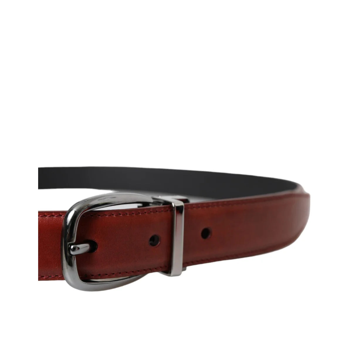 Dolce Gabbana Leather Metal Buckle Belt for Dress Style Elegance &