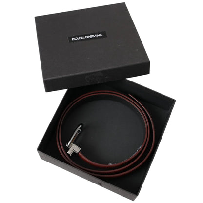 Dolce Gabbana Leather Metal Buckle Belt for Dress Style Elegance &